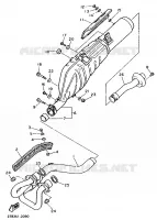 EXHAUST for Yamaha XTE 1994