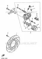 REAR BRAKE CALIPER / DISC for Yamaha XTE 1993