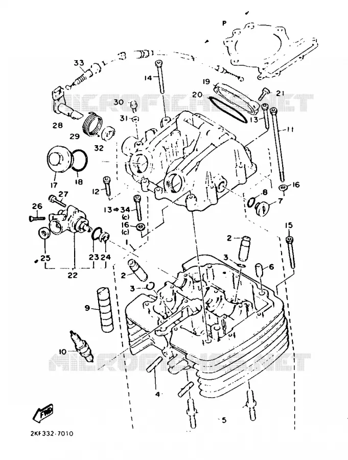 CYLINDER HEAD  Yamaha MOTO 600 1987 XT  XT600