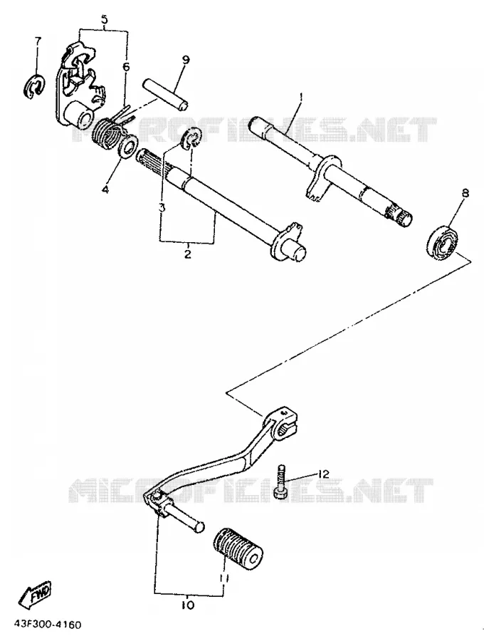 GEAR SHIFT SHAFT / LEVER Yamaha MOTO 600 1987 XT  XT600