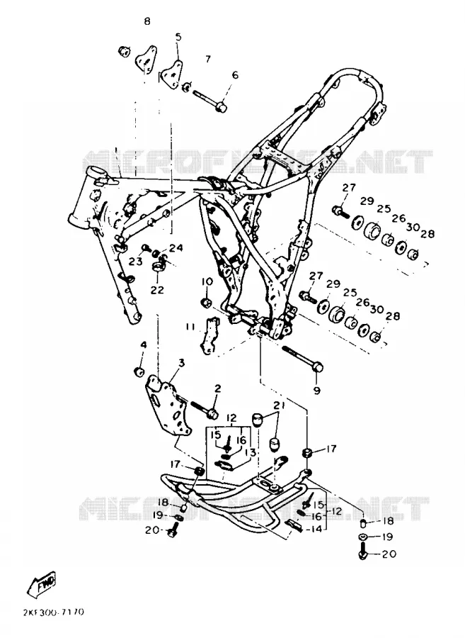 FRAME Yamaha MOTO 600 1987 XT  XT600