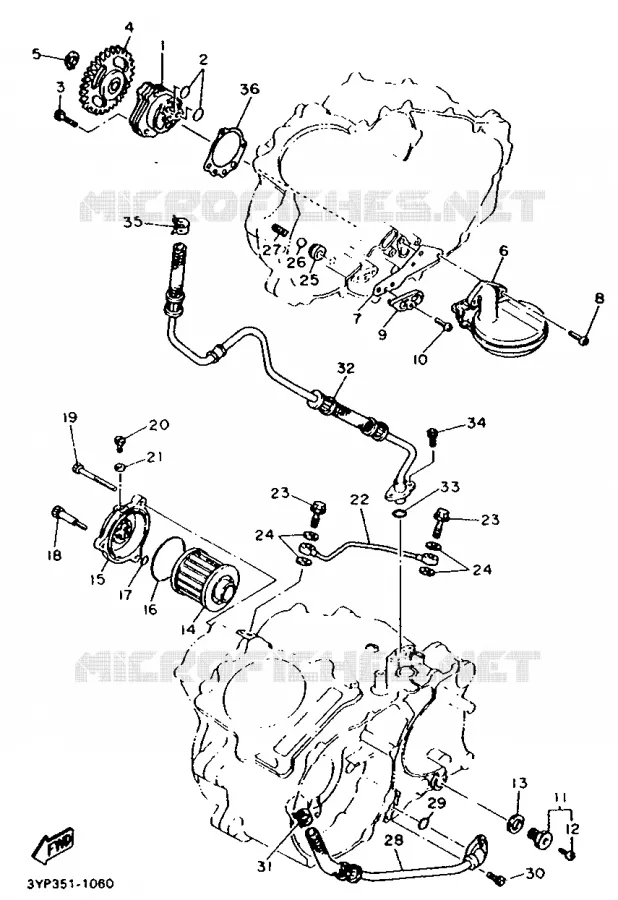 OIL PUMP Yamaha MOTO 600 1991 XT  XT600K