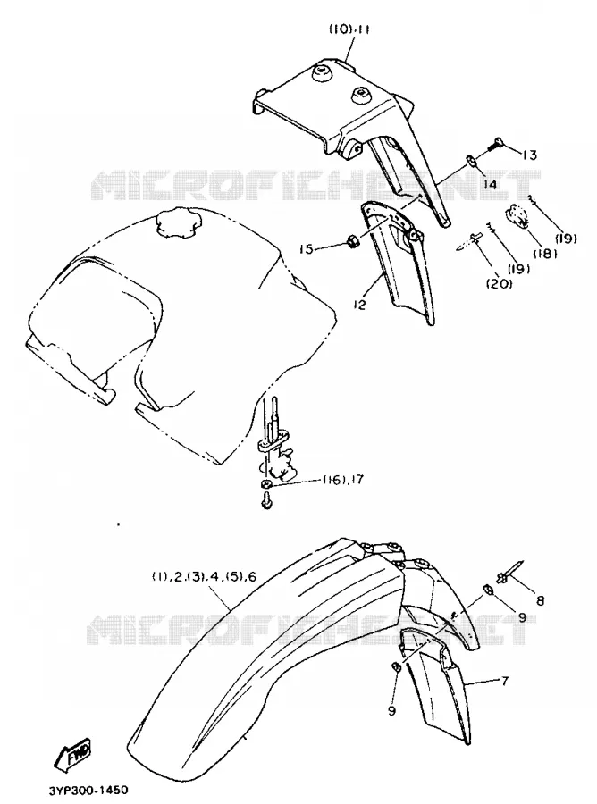 OPTIONAL PARTS Yamaha MOTO 600 1991 XT  XT600K