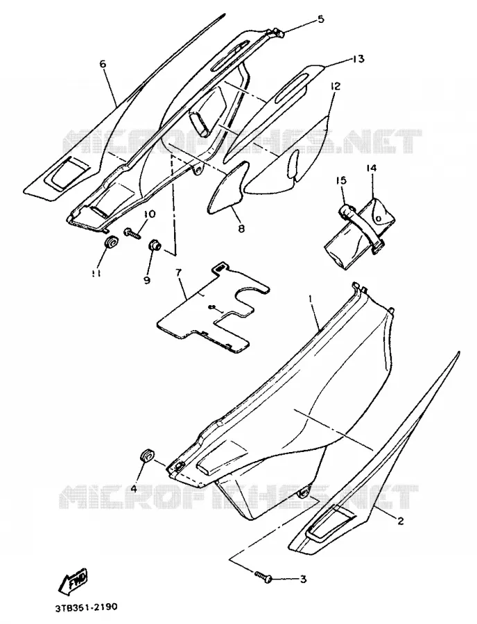 SIDE COVER Yamaha MOTO 600 1992 XT  XT600K