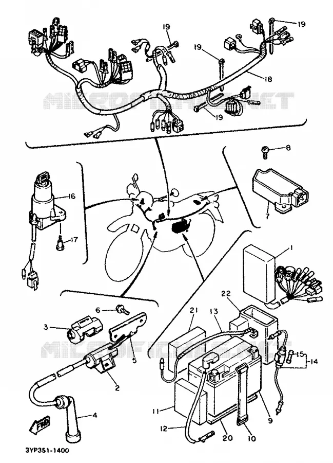 ELECTRICAL 1 Yamaha MOTO 600 1992 XT  XT600K