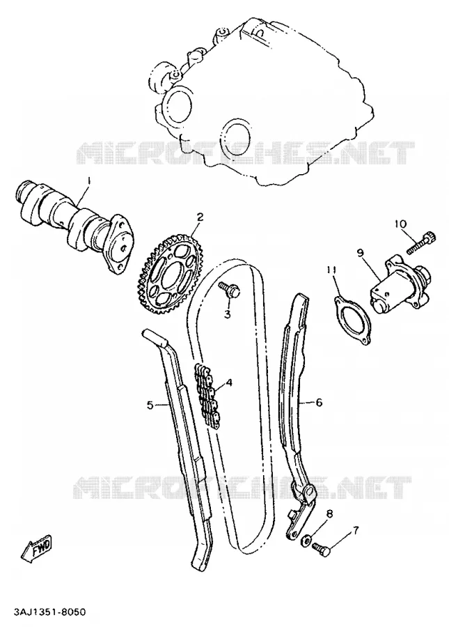 CAMSHAFT / TIMING CHAIN Yamaha MOTO 600 1994 XT  XT600K