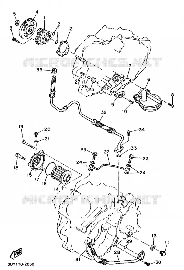 OIL PUMP Yamaha MOTO 600 1994 XT  XT600K