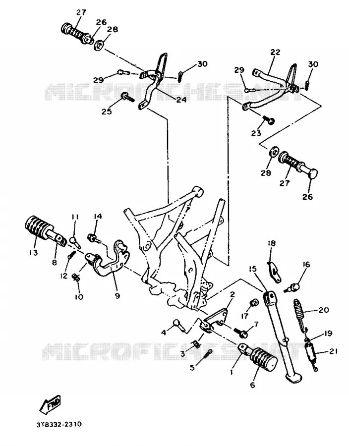 STAND / FOOTREST Yamaha MOTO 600 1992 XT  XT600KN