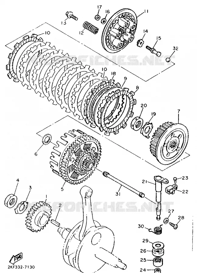 STARTER CLUTCH Yamaha MOTO 600 1989 XT  XT600N (20.OKW)