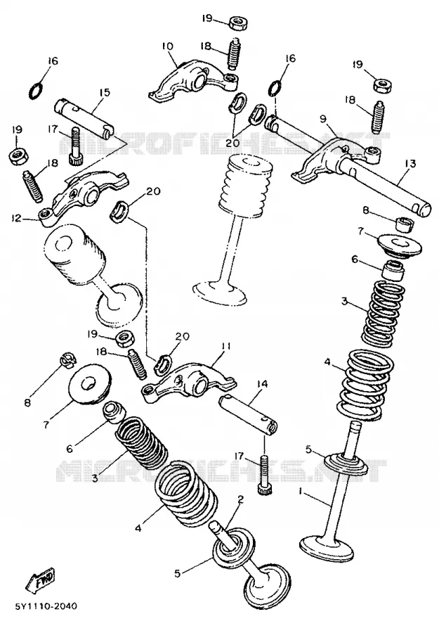 VALVE Yamaha MOTO 600 1987 XT  XT600N