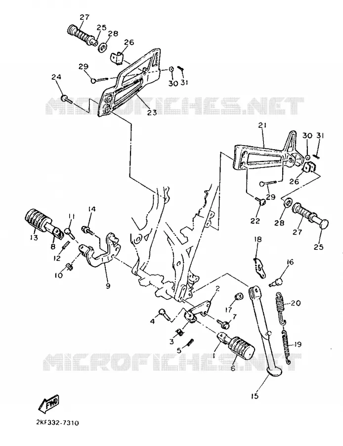 STAND / FOOTREST Yamaha MOTO 600 1987 XT  XT600N