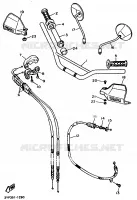 HANDLEBAR & CABLES for Yamaha XT 1991
