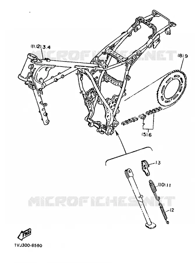 FRAME Yamaha MOTO 600 1986 XTZ  XT600Z
