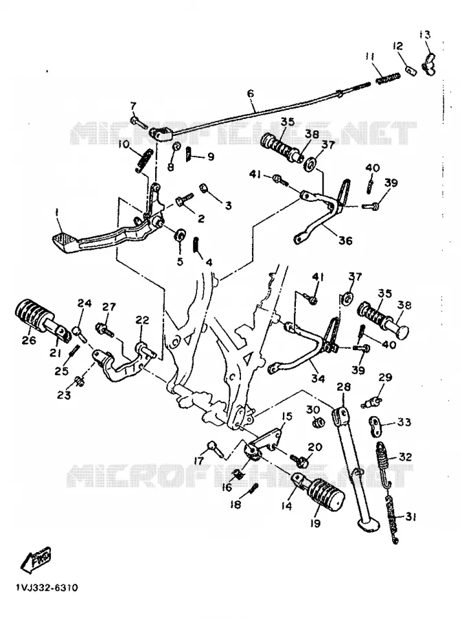 STAND / FOOTREST Yamaha MOTO 600 1986 XTZ  XT600Z