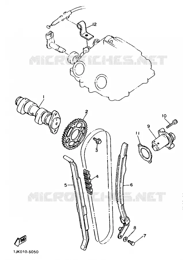 CAMSHAFT / TIMING CHAIN Yamaha MOTO 600 1986 XTZ  XT600Z
