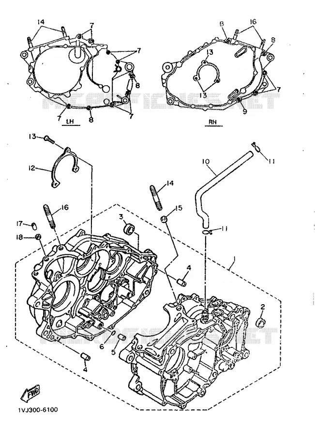 CRANKCASE Yamaha MOTO 600 1986 XTZ  XT600Z