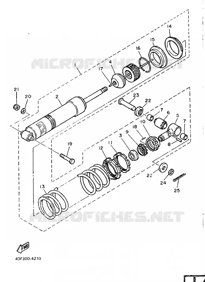 REAR SHOCK ABSORBER Yamaha MOTO 600 1986 XTZ  XT600Z