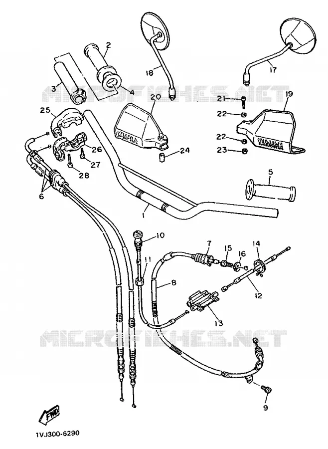 HANDLEBAR & CABLES Yamaha MOTO 600 1986 XTZ  XT600Z
