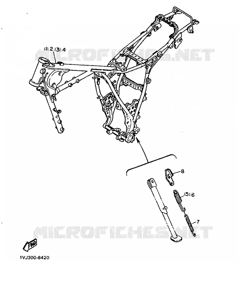 FRAME 1 Yamaha MOTO 600 1986 XTZ  XT600Z