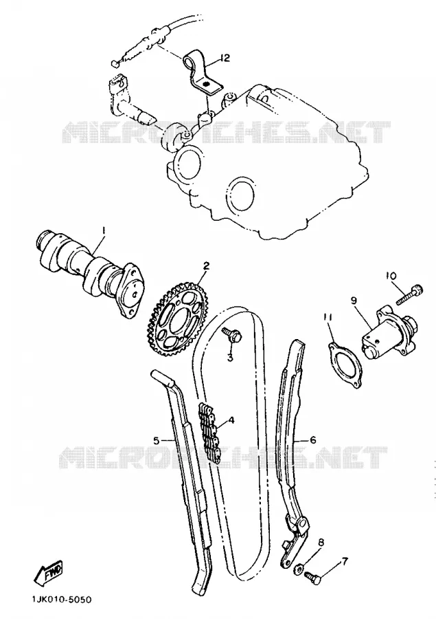 CAMSHAFT / TIMING CHAIN Yamaha MOTO 600 1987 XTZ  XT600Z