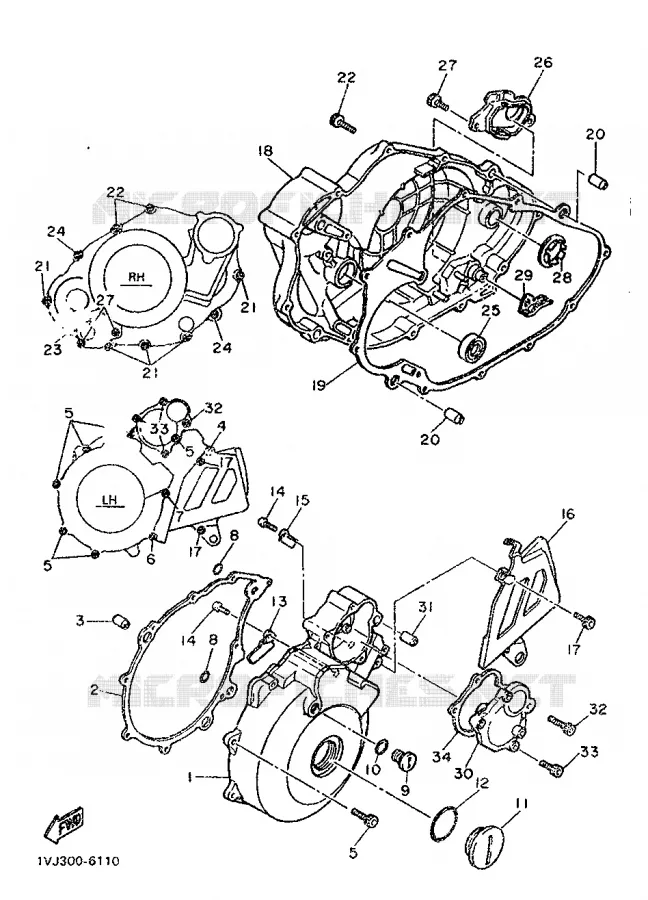 COVER - ENGINE 1 Yamaha MOTO 600 1987 XTZ  XT600Z