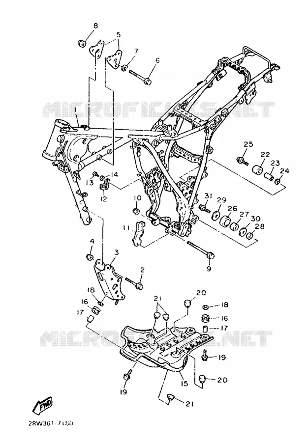FRAME Yamaha MOTO 600 1987 XTZ  XT600Z