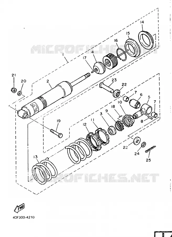 REAR SHOCK ABSORBER Yamaha MOTO 600 1987 XTZ  XT600Z