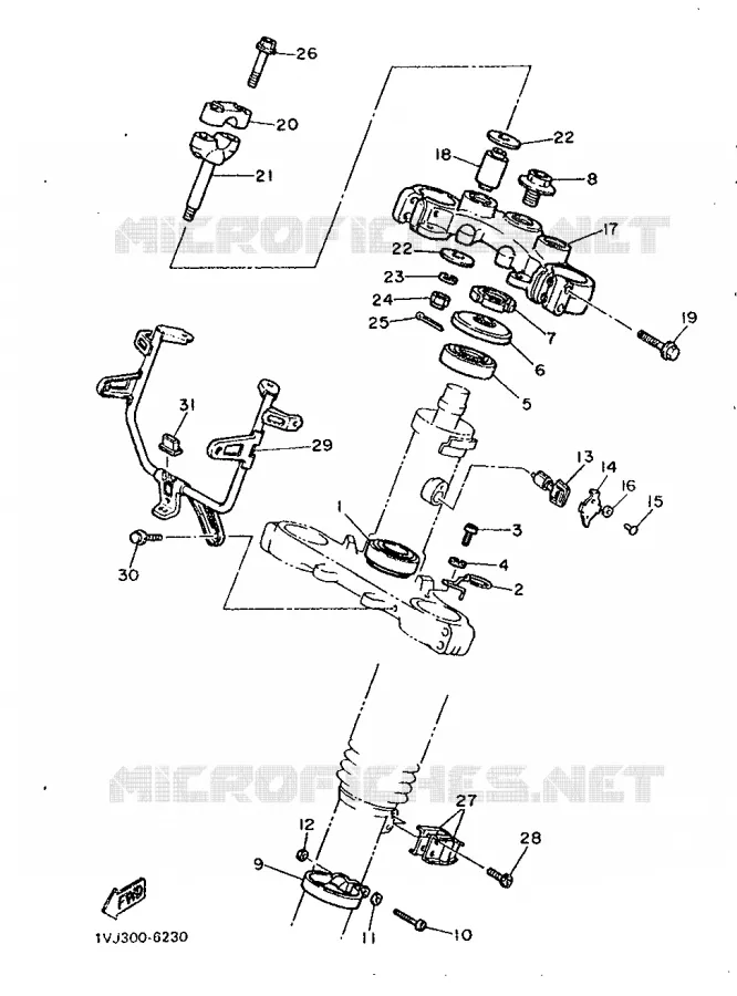 STEERING Yamaha MOTO 600 1987 XTZ  XT600Z