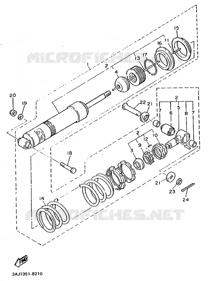 REAR SHOCK ABSORBER Yamaha MOTO 600 1988 XTZ  XT600Z