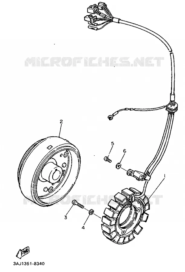 IGNITION Yamaha MOTO 600 1988 XTZ  XT600Z