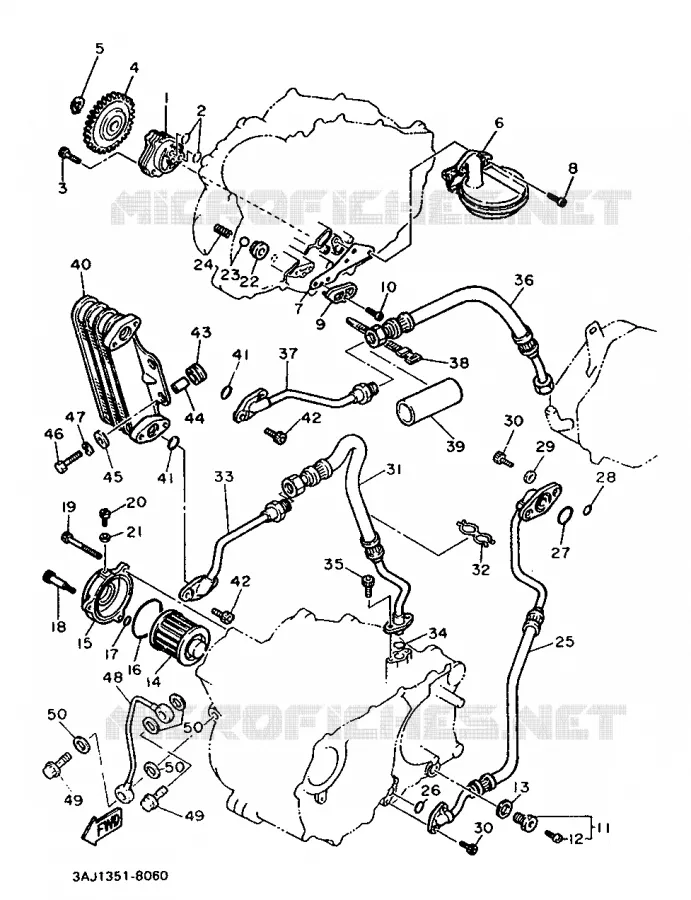 OIL PUMP Yamaha MOTO 600 1988 XTZ  XT600Z