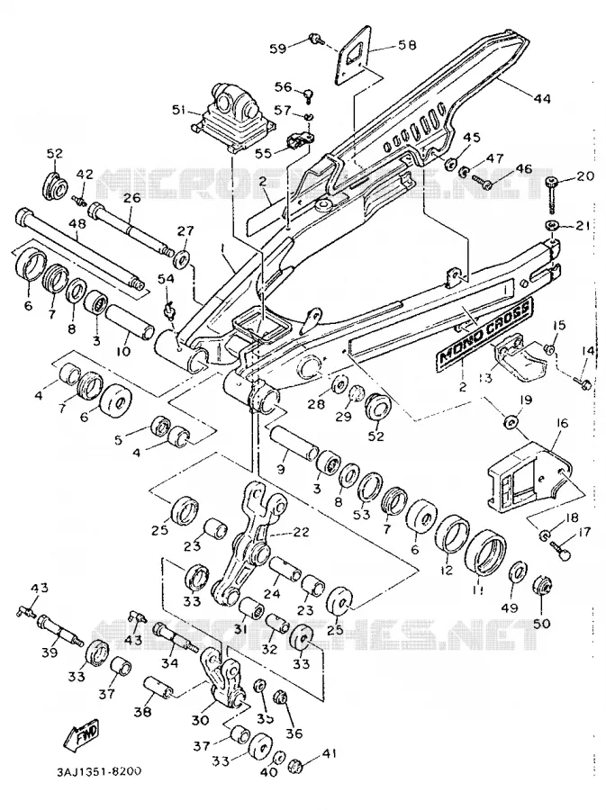 SWINGARM Yamaha MOTO 600 1988 XTZ  XT600Z