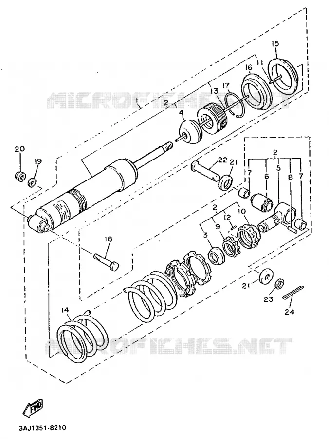 REAR SHOCK ABSORBER Yamaha MOTO 600 1988 XTZ  XT600Z
