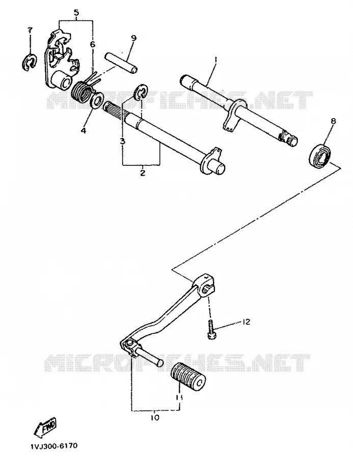 GEAR SHIFT SHAFT / LEVER Yamaha MOTO 600 1989 XTZ  XT600Z