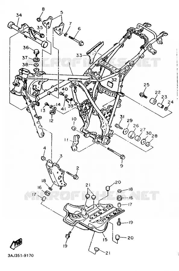 FRAME Yamaha MOTO 600 1989 XTZ  XT600Z
