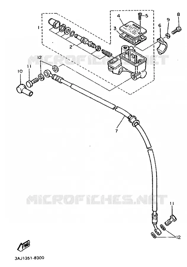 FRONT MASTER CYLINDER Yamaha MOTO 600 1989 XTZ  XT600Z