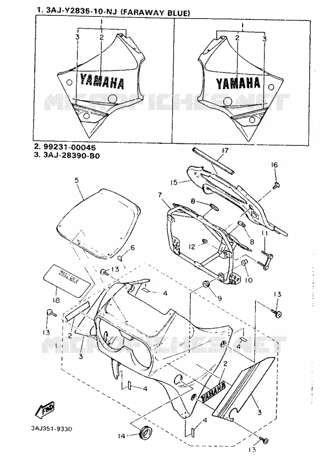 COVER 1 Yamaha MOTO 600 1989 XTZ  XT600Z