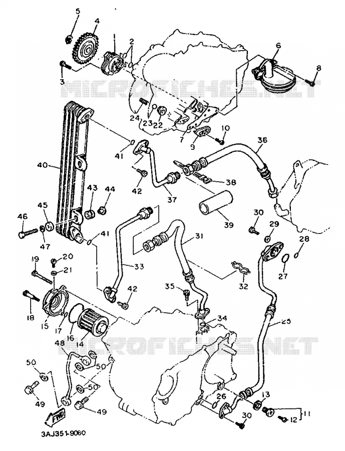 OIL PUMP Yamaha MOTO 600 1990 XTZ  XT600Z