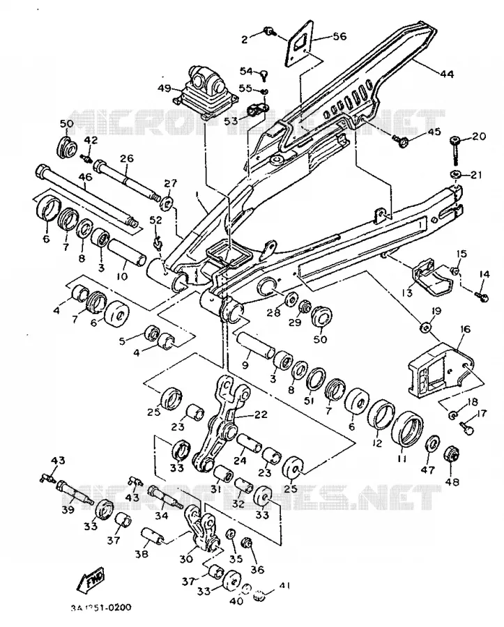 SWINGARM Yamaha MOTO 600 1990 XTZ  XT600Z