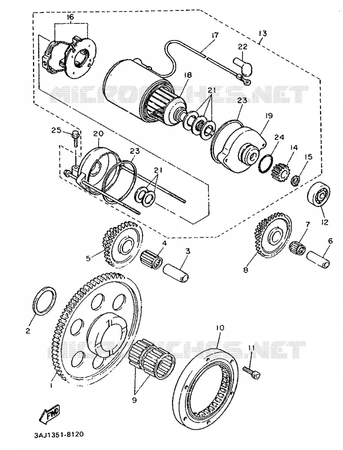 STARTER CLUTCH Yamaha MOTO 600 1990 XTZ  XT600Z