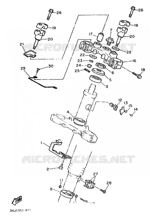 STEERING Yamaha MOTO 600 1990 XTZ  XT600Z