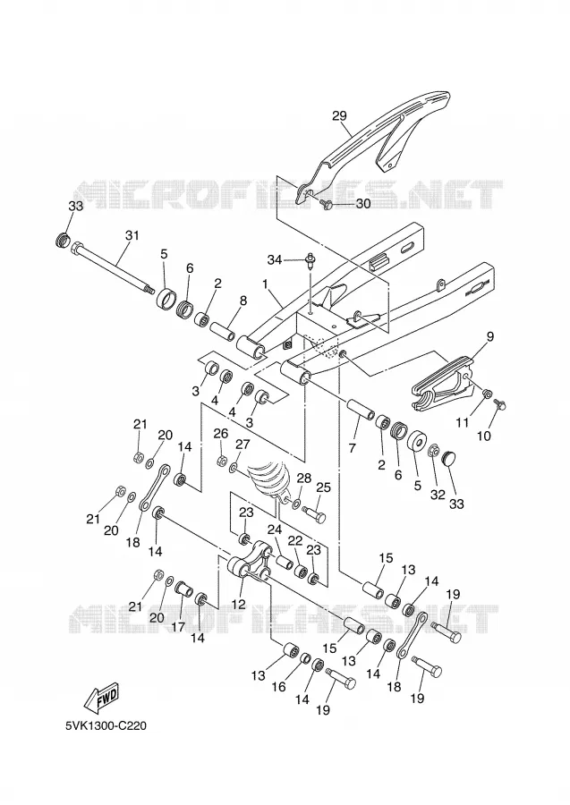 SWINGARM Yamaha MOTO 660 2004 XTR  XT660R