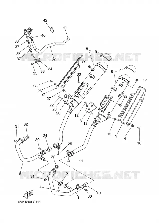 EXHAUST Yamaha MOTO 660 2005 XTR  XT660R