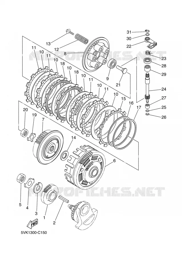 STARTER CLUTCH Yamaha MOTO 660 2005 XTR  XT660R