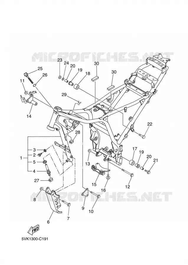 FRAME Yamaha MOTO 660 2005 XTR  XT660R