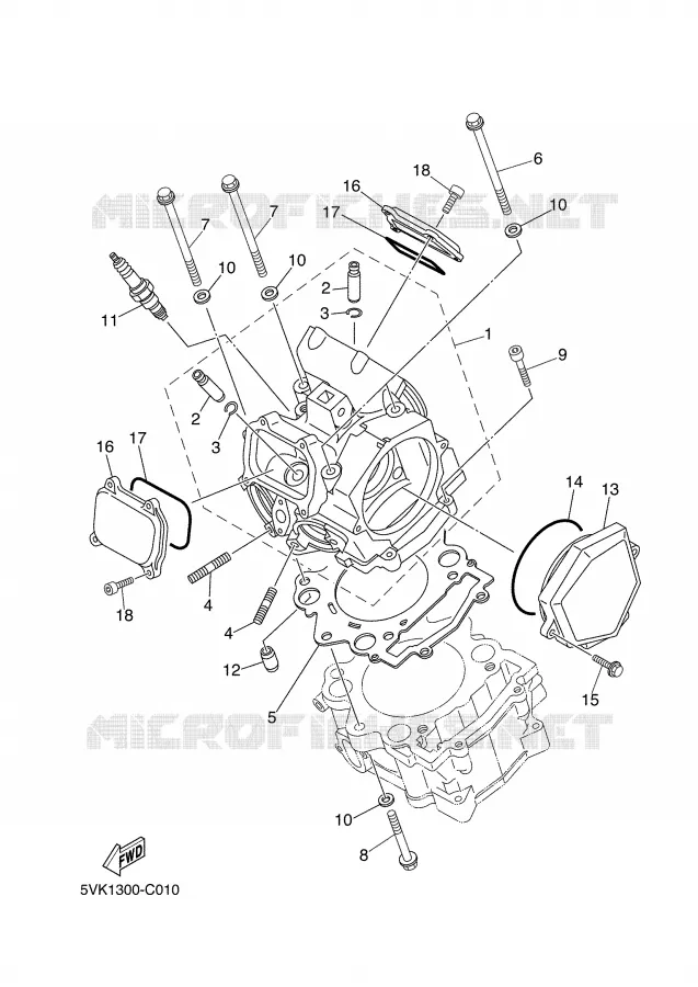 CYLINDER HEAD  Yamaha MOTO 660 2006 XTR  XT660R
