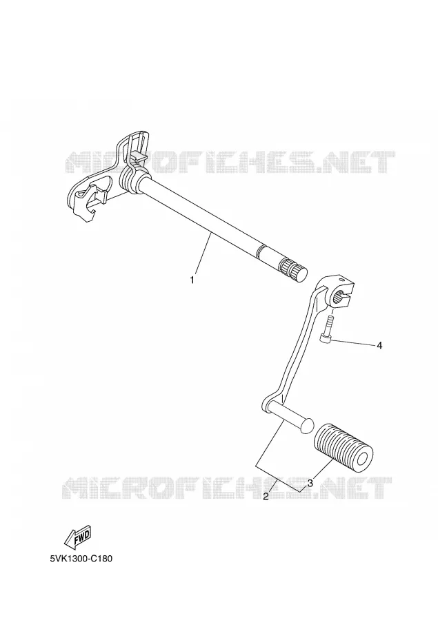GEAR SHIFT SHAFT / LEVER Yamaha MOTO 660 2006 XTR  XT660R