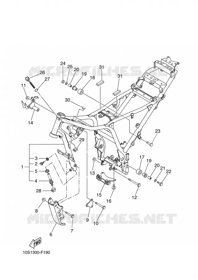 FRAME Yamaha MOTO 660 2006 XTR  XT660R