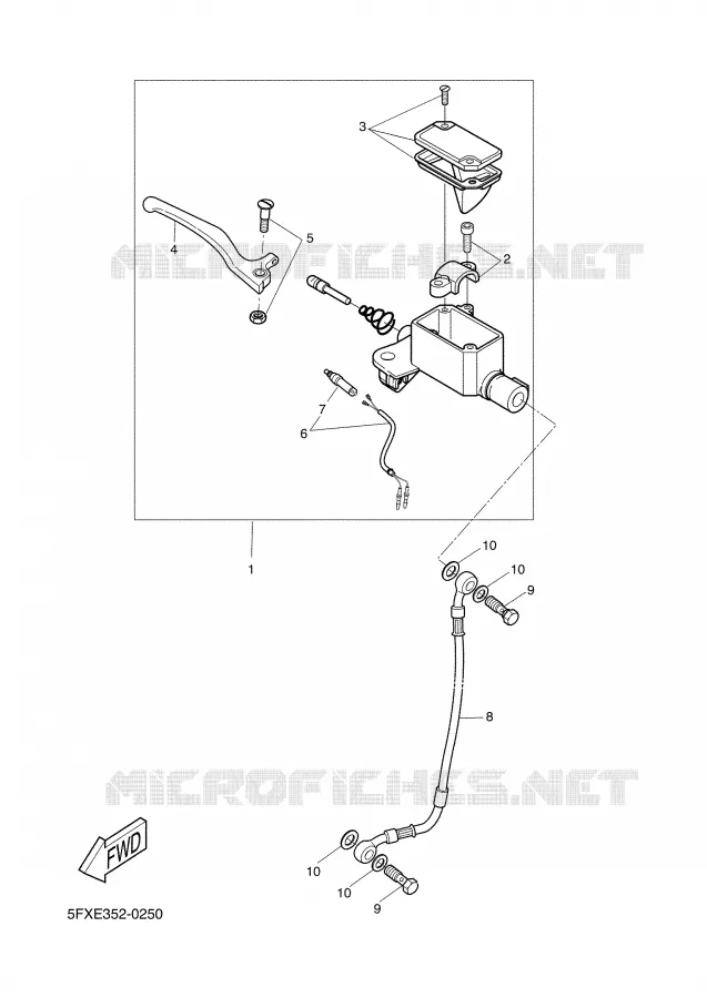 FRONT MASTER CYLINDER Yamaha SCOOTER 50 2002 BWS  CW50RS