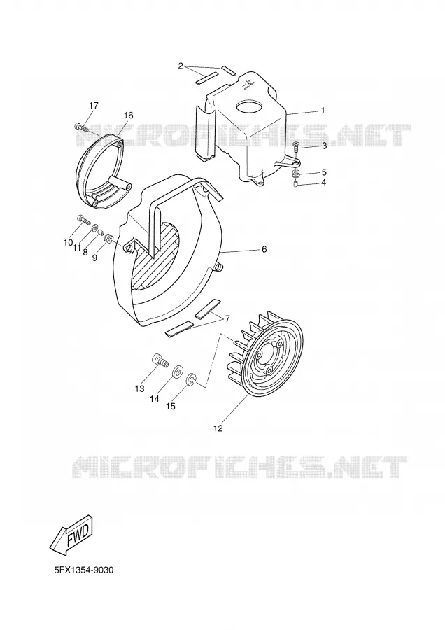 AIR SHROUD & FAN Yamaha SCOOTER 50 2002 BWS  CW50RS